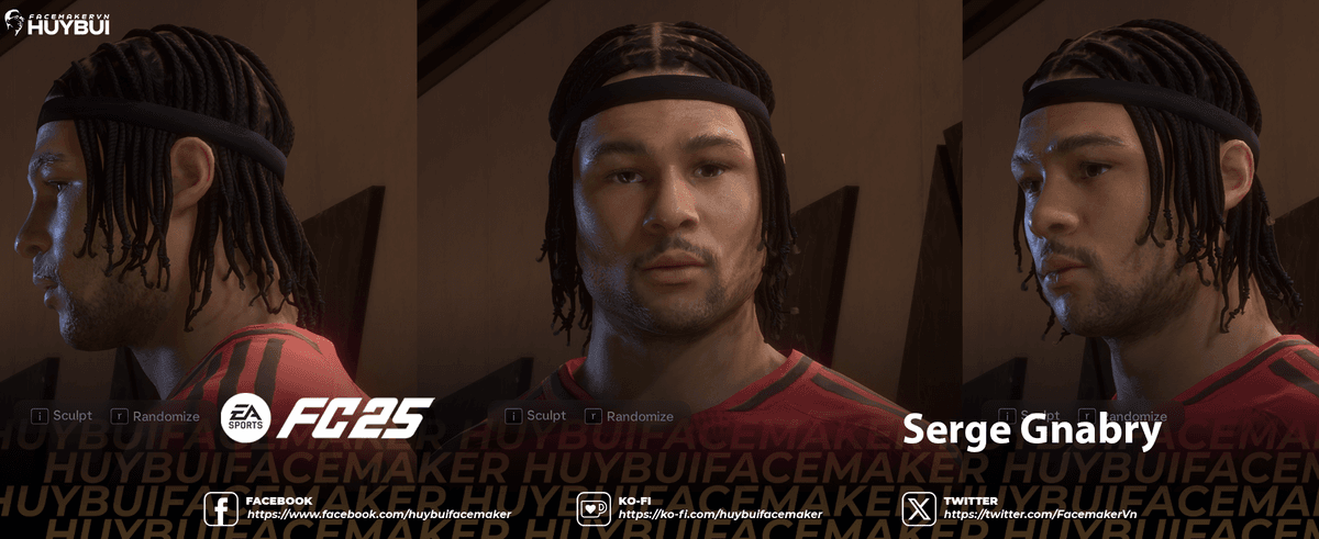 Serge Gnabry FC25 EFOOTBALL 26  all mesh and texture files!