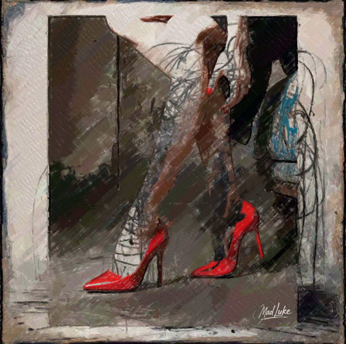 Red Heels in Motion