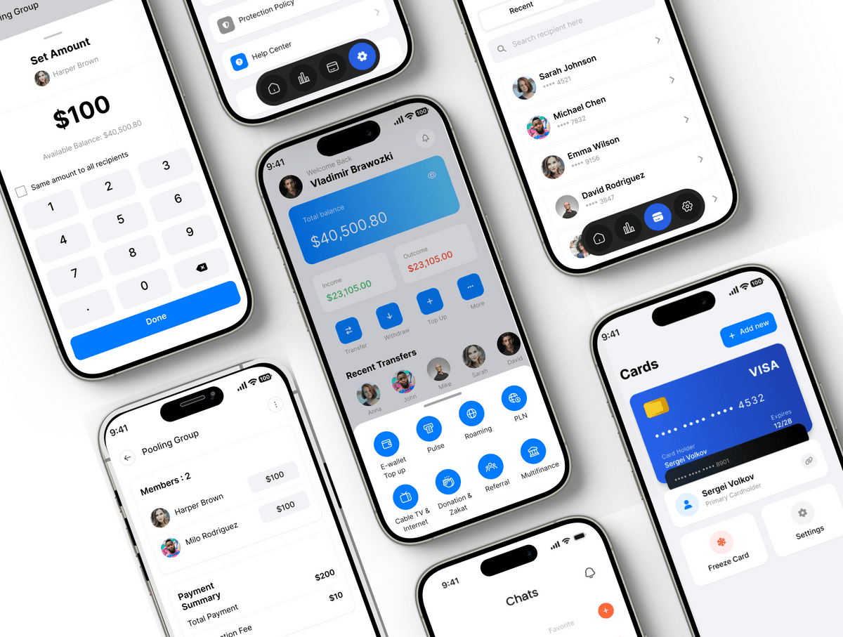 CashPro - Finance Mobile UI KIT - Buymeacoffee