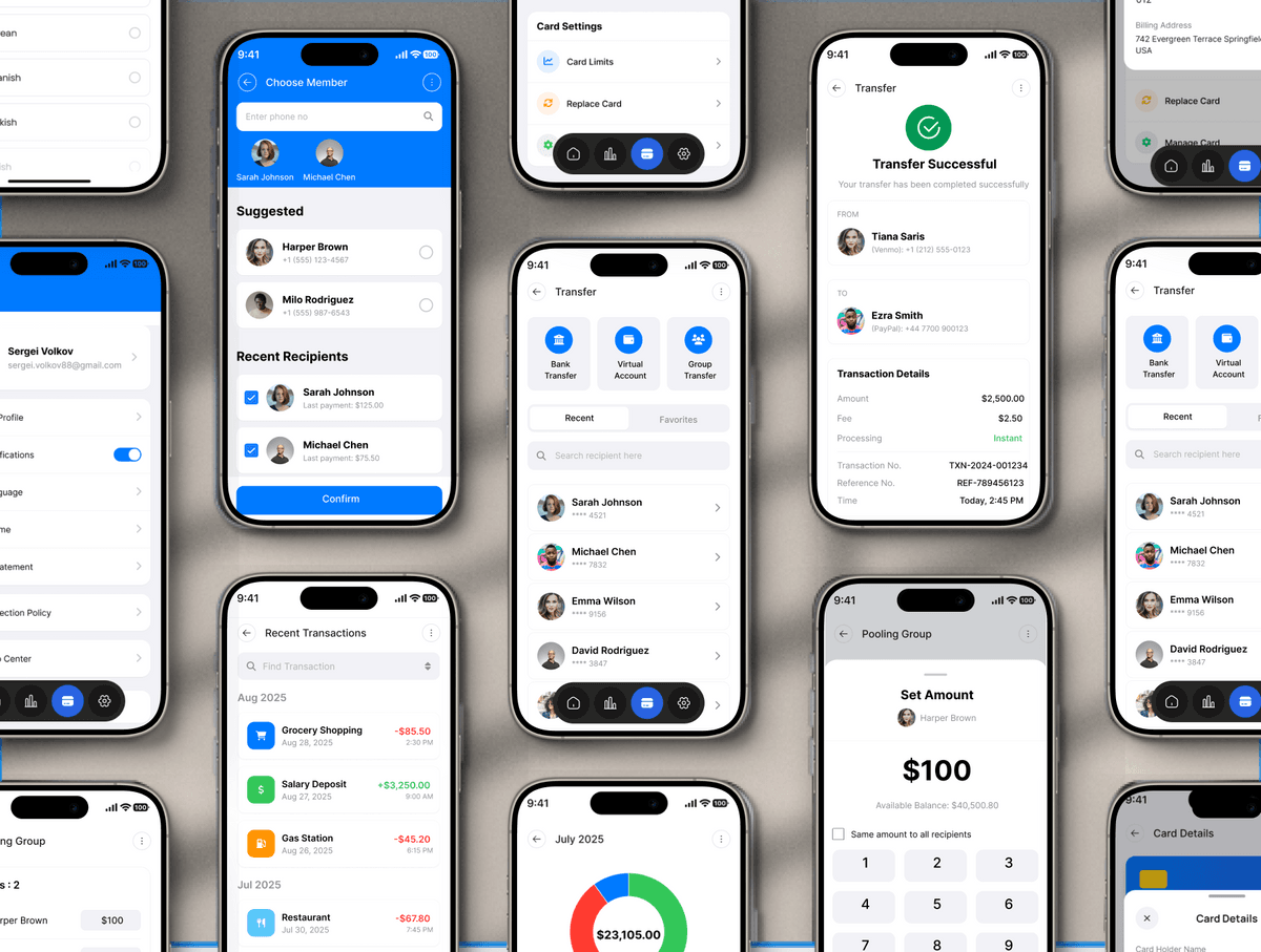 CashPro - Finance Mobile UI KIT - Buymeacoffee