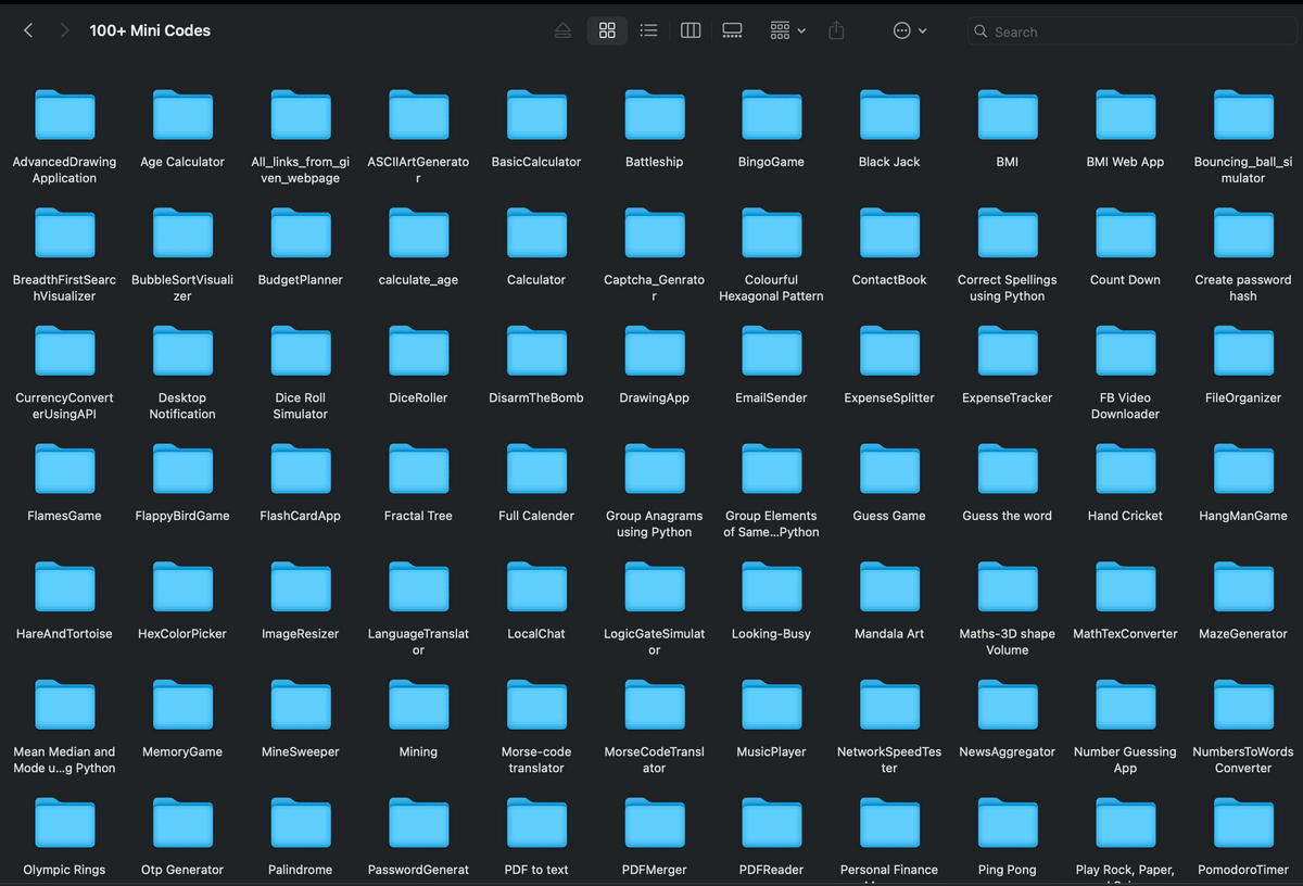 100+ Mini Practice Projects