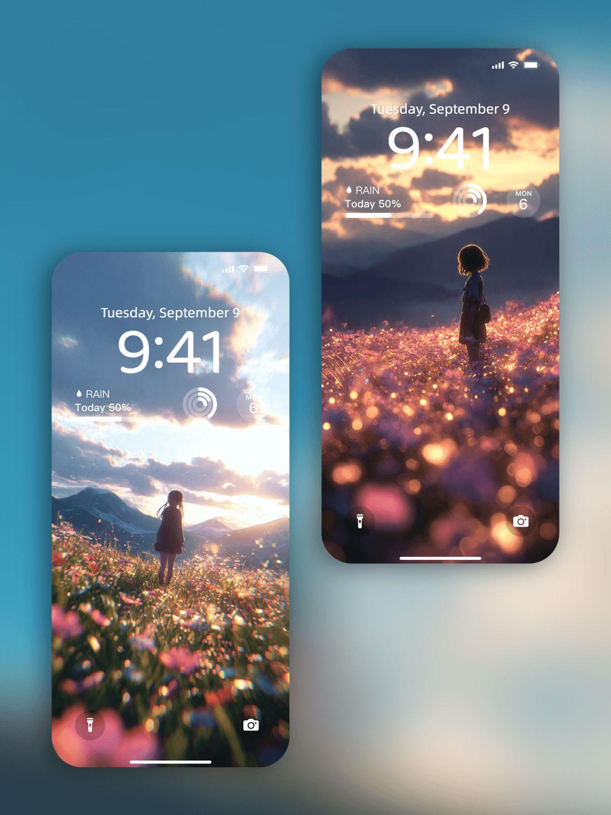 Glowing Meadow Girl &ndash; Pack de Wallpapers y Videos
