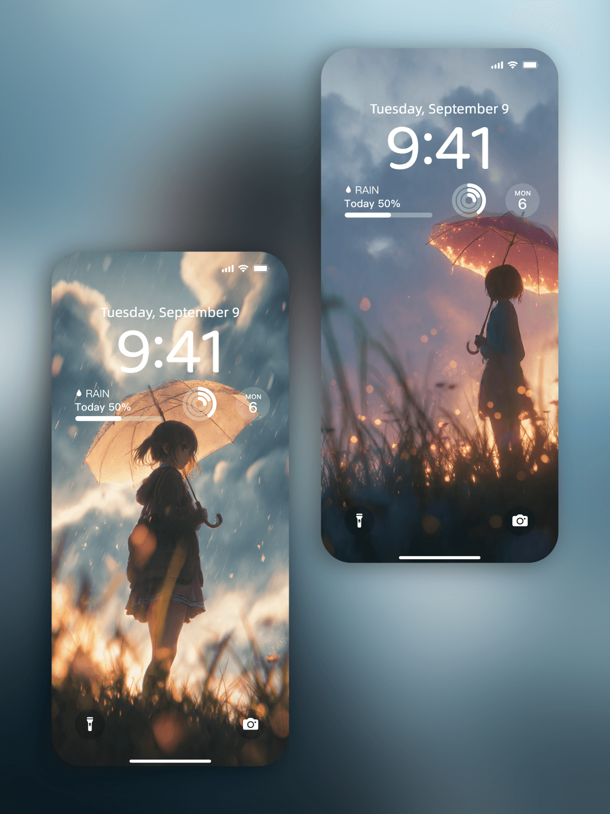 Rainy Umbrella Girl &ndash; Pack de Wallpapers y Videos