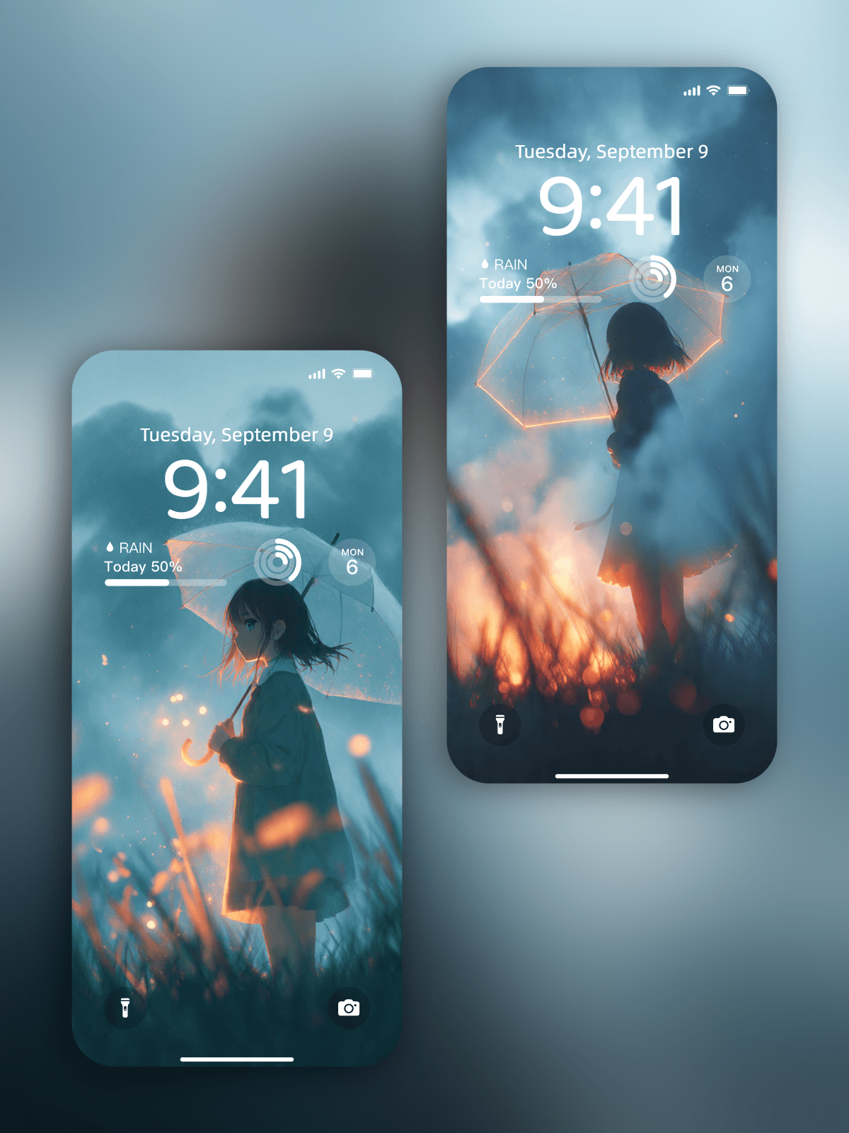 Rainy Umbrella Girl &ndash; Pack de Wallpapers y Videos