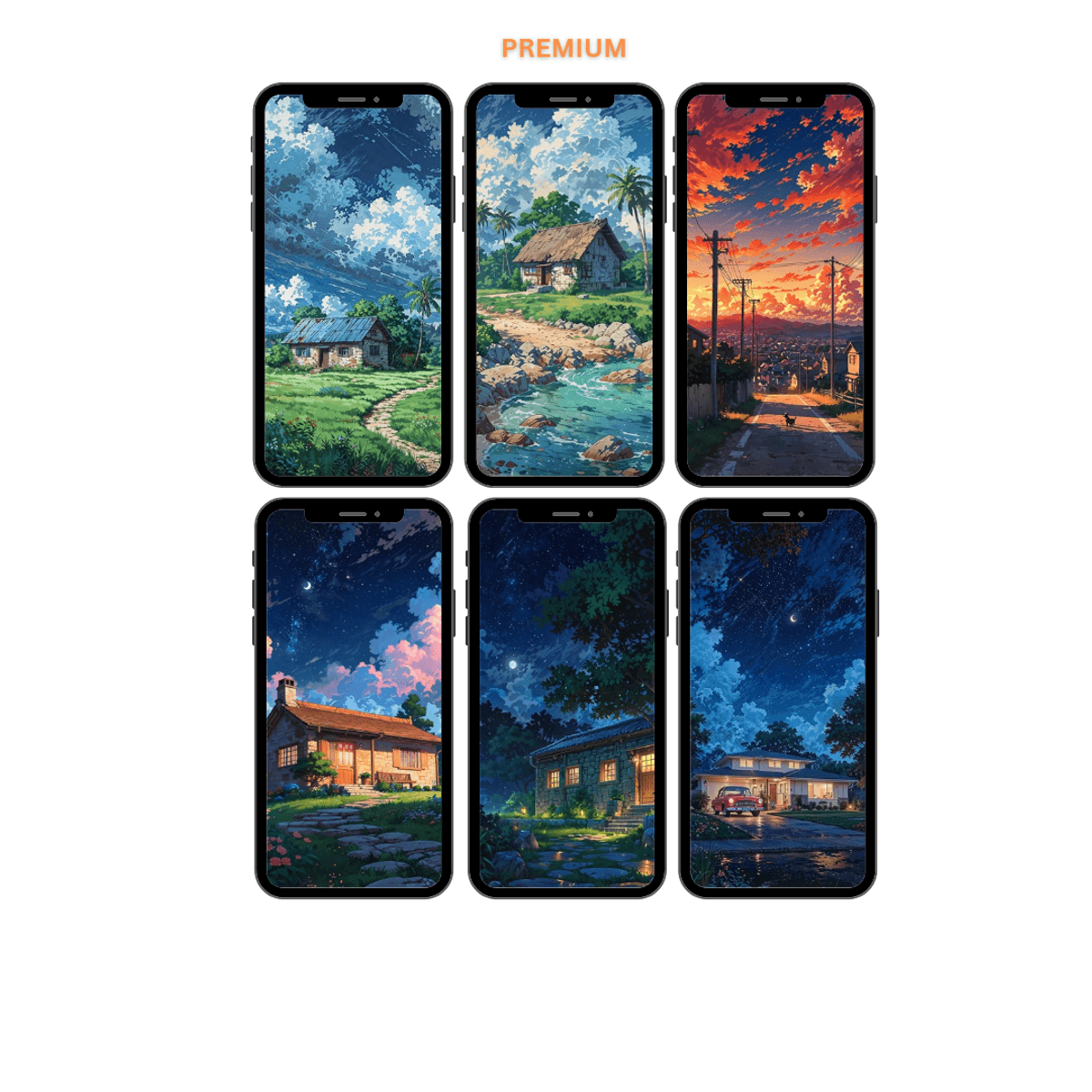Premium Cozy Anime Wallpapers Pack (4K &ndash; Nature & Night Sky Series) ✨️🌙