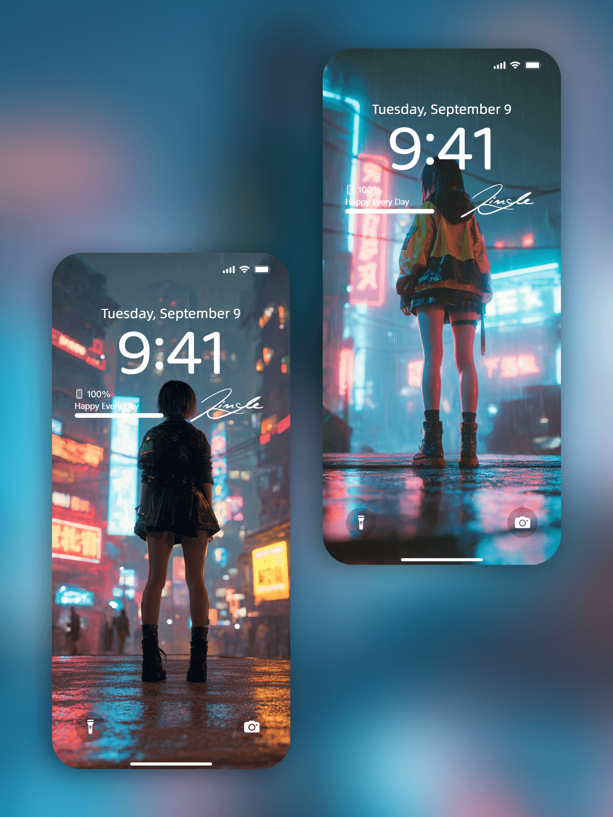 Neon Cyberpunk Girl &ndash; Pack de Wallpapers y Videos