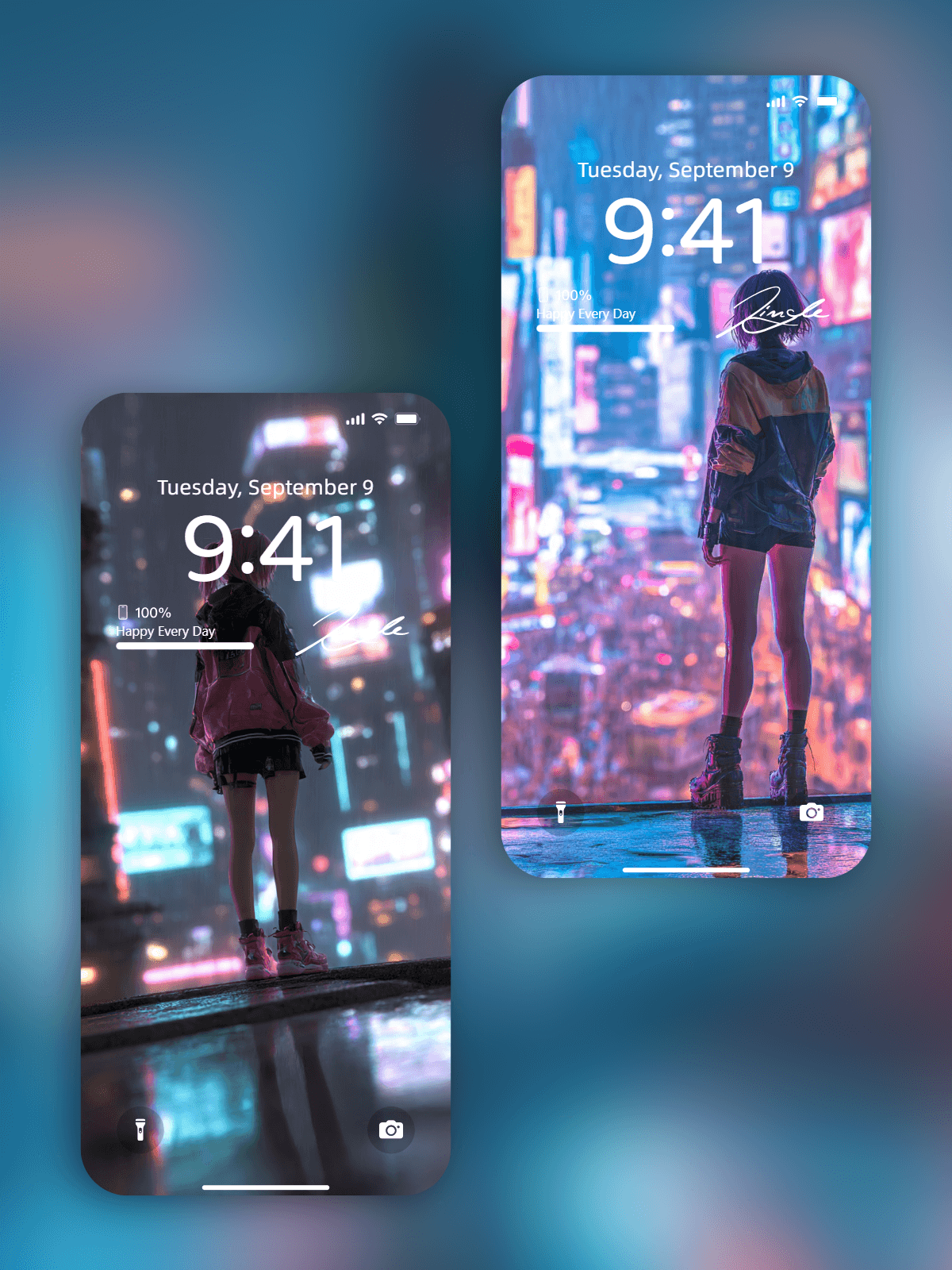 Neon Cyberpunk Girl &ndash; Pack de Wallpapers y Videos