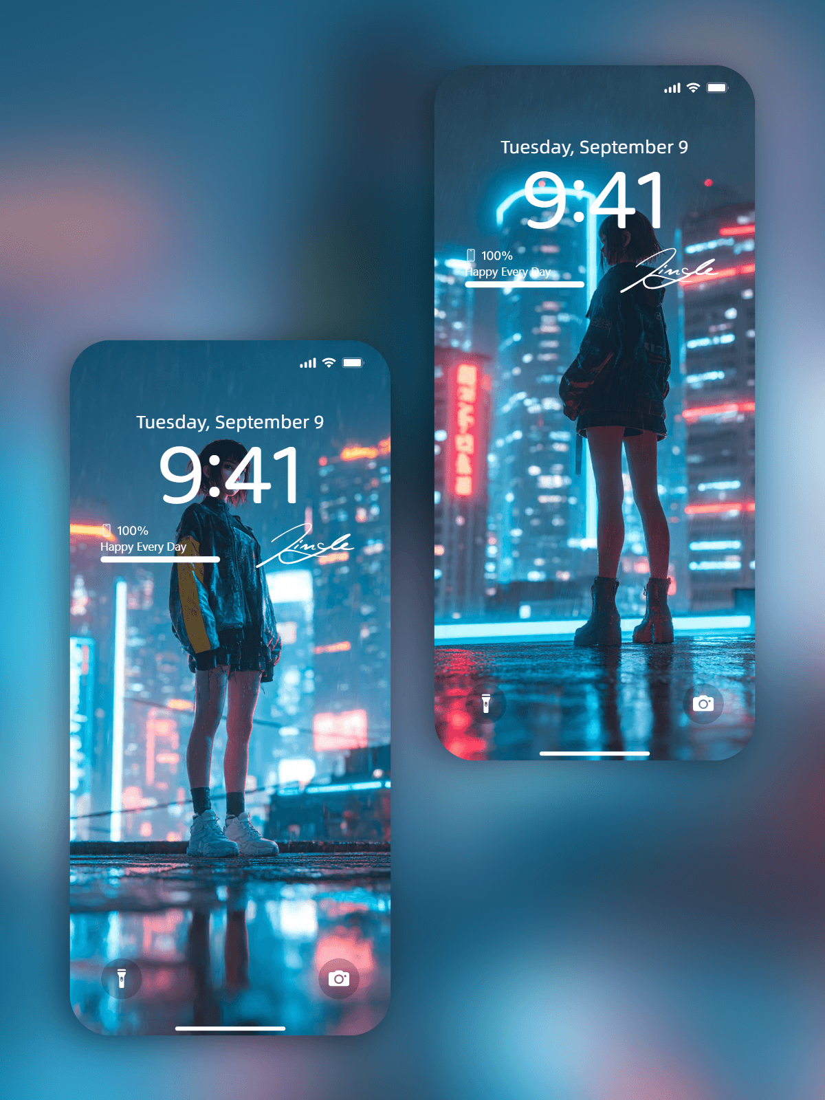 Neon Cyberpunk Girl &ndash; Pack de Wallpapers y Videos