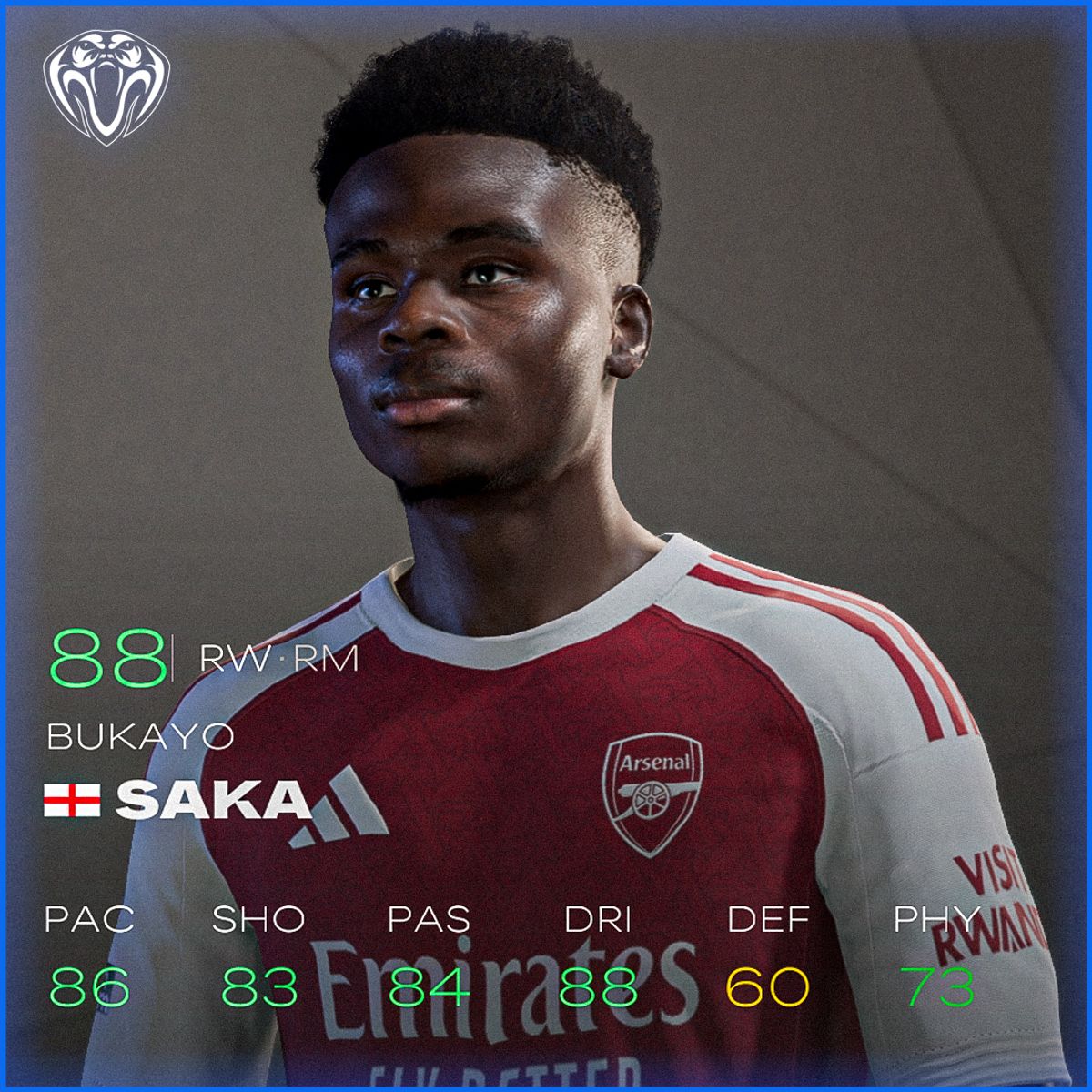 Bukayo Saka Face For FC25