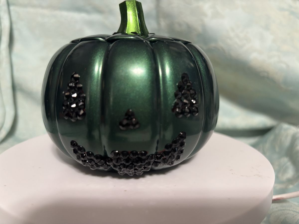 Green with black rhinestone Pumpkin