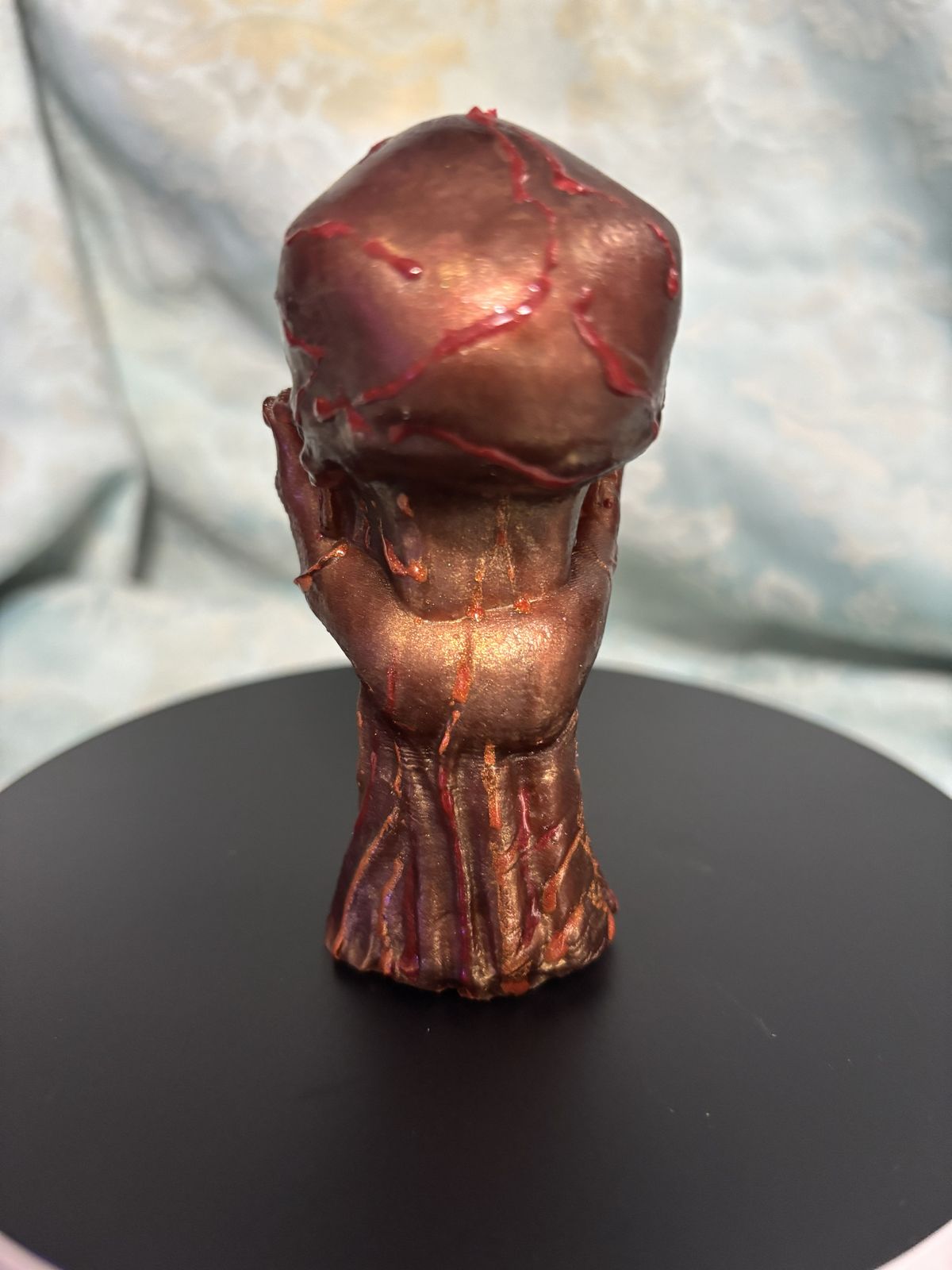 Skull with hand