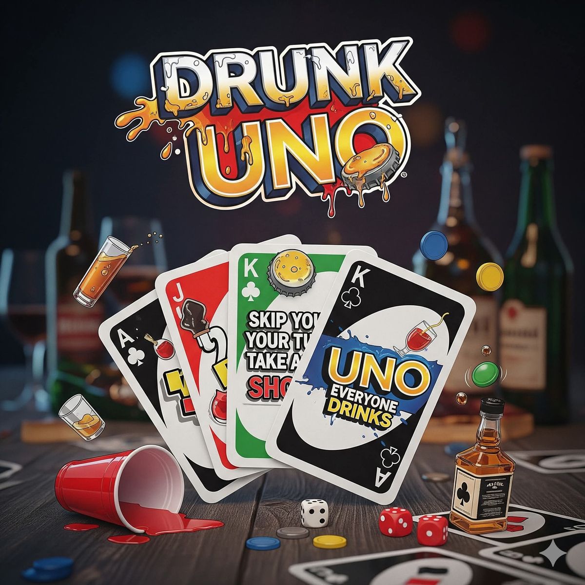 Uno Drunk Cards