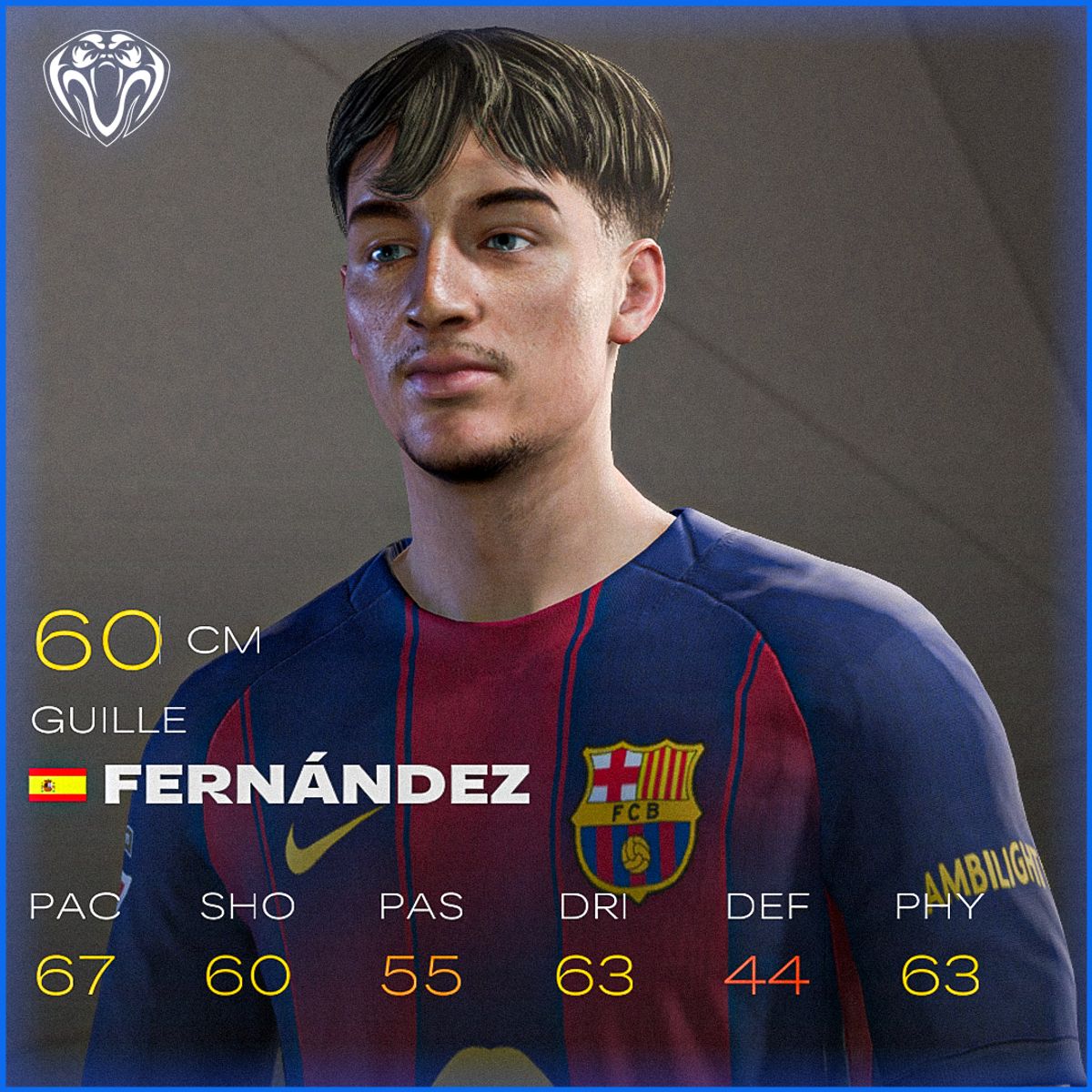 Guille Fern&aacute;ndez Face For FC25