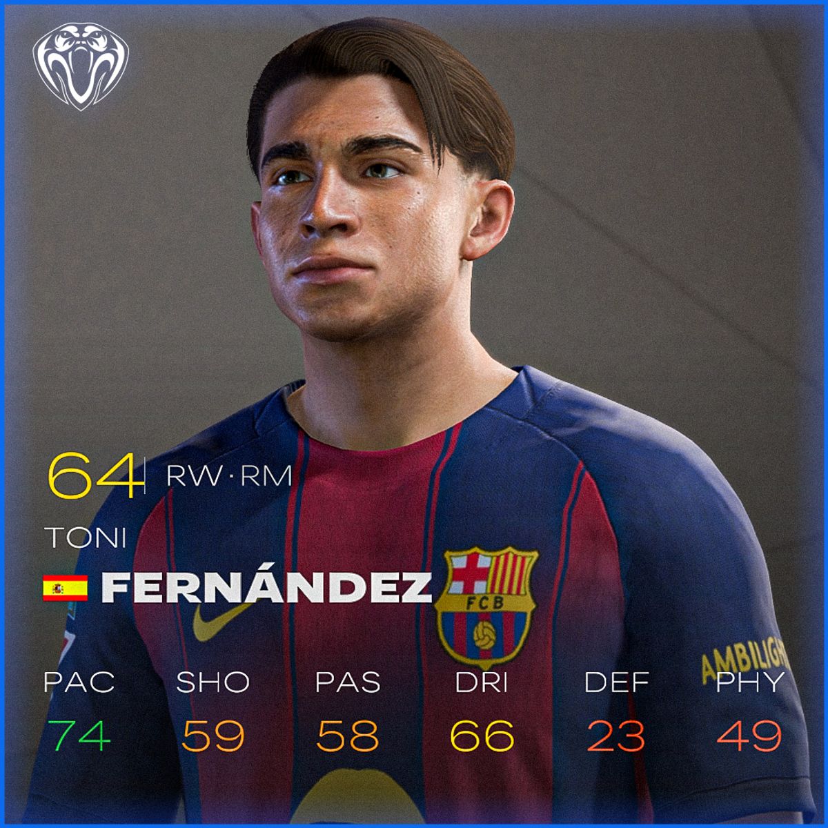 Toni Fern&aacute;ndez Face For FC25