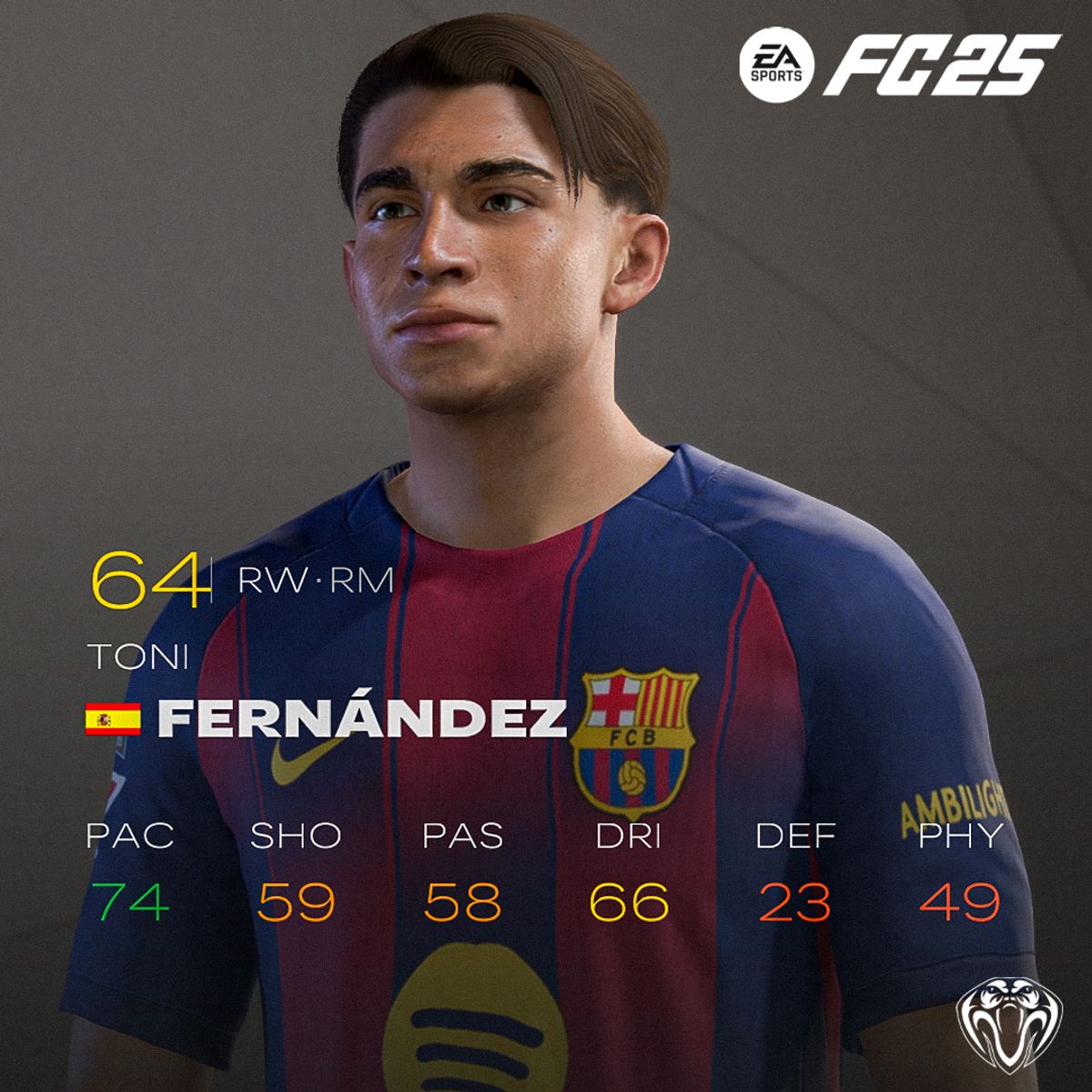 Toni Fern&aacute;ndez Face For FC25
