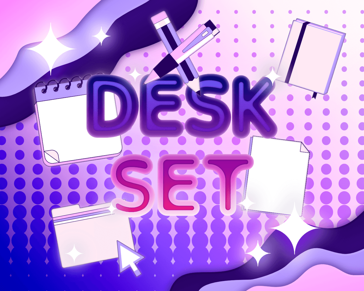 Desk set clipart