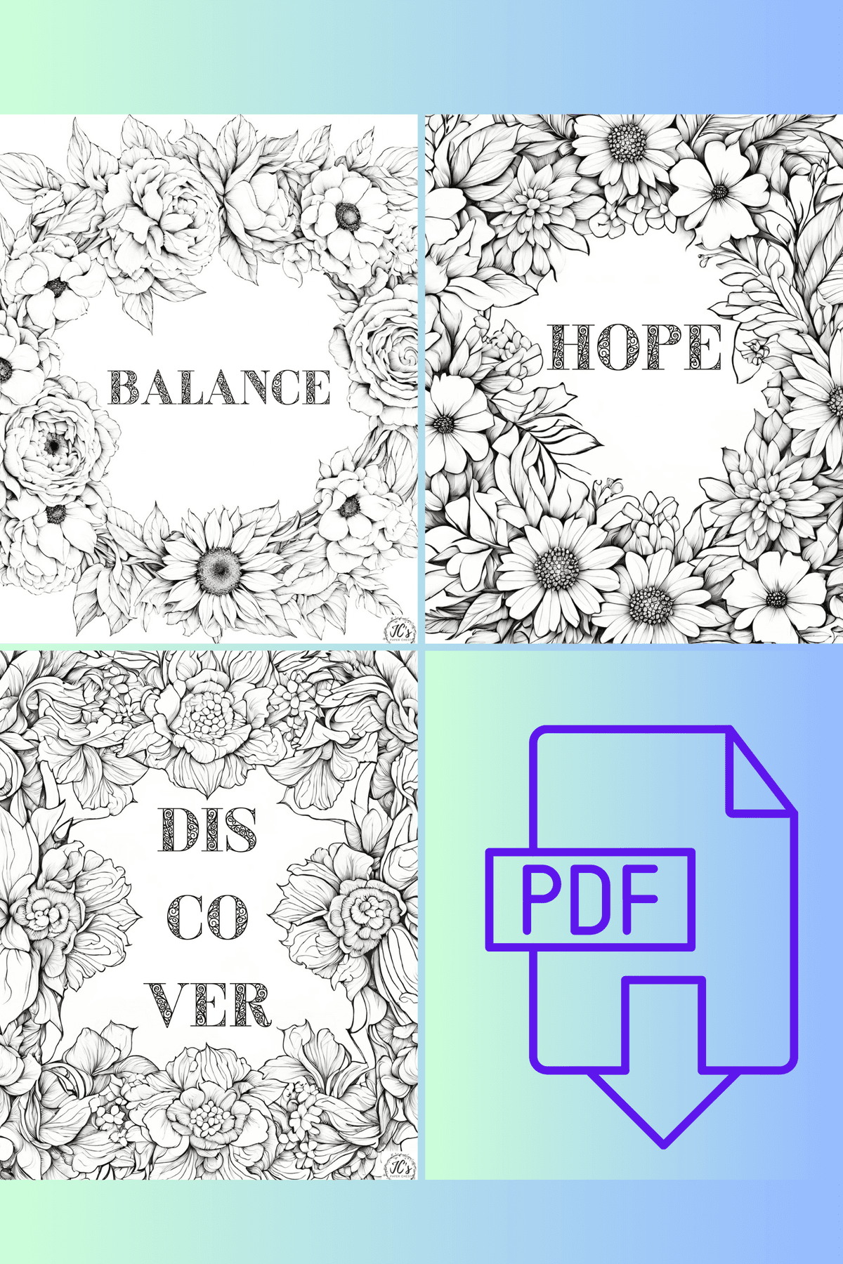 Botanical Coloring Pages Download