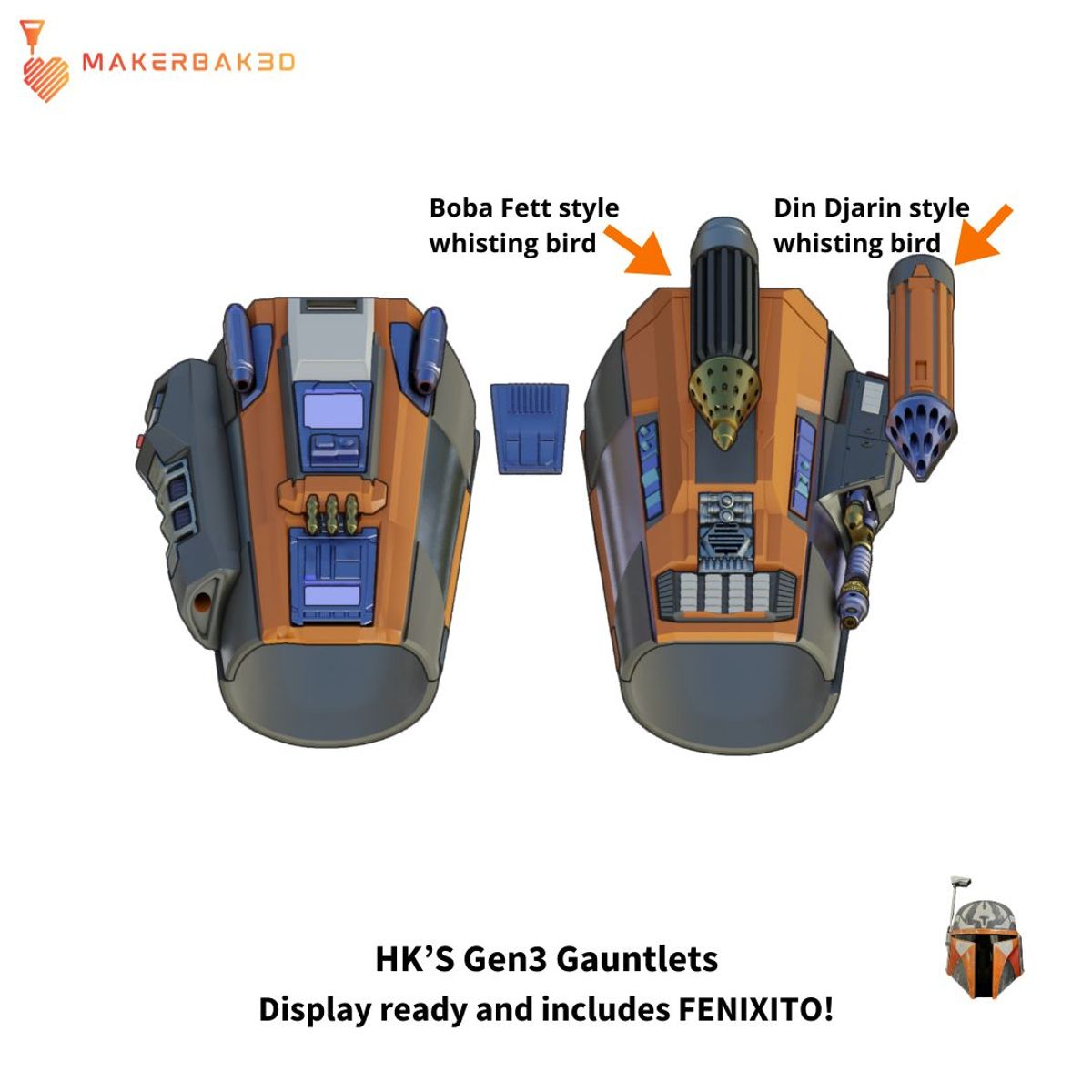 Gen3 Mandalorian Gauntlets | 3D Printable STL File