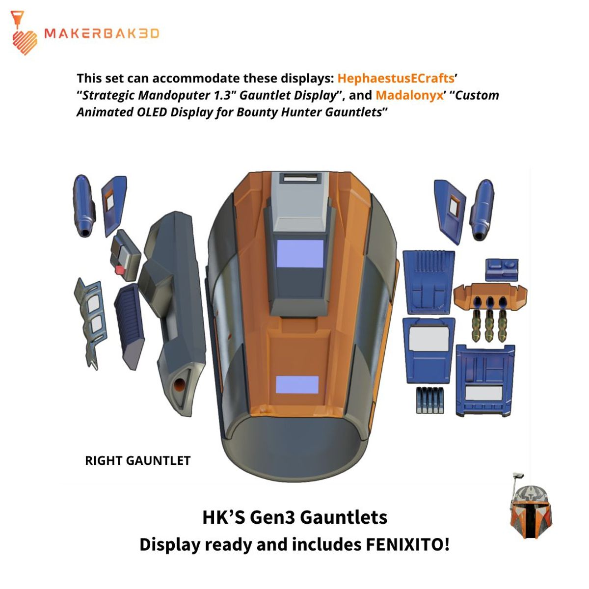 Gen3 Mandalorian Gauntlets | 3D Printable STL File