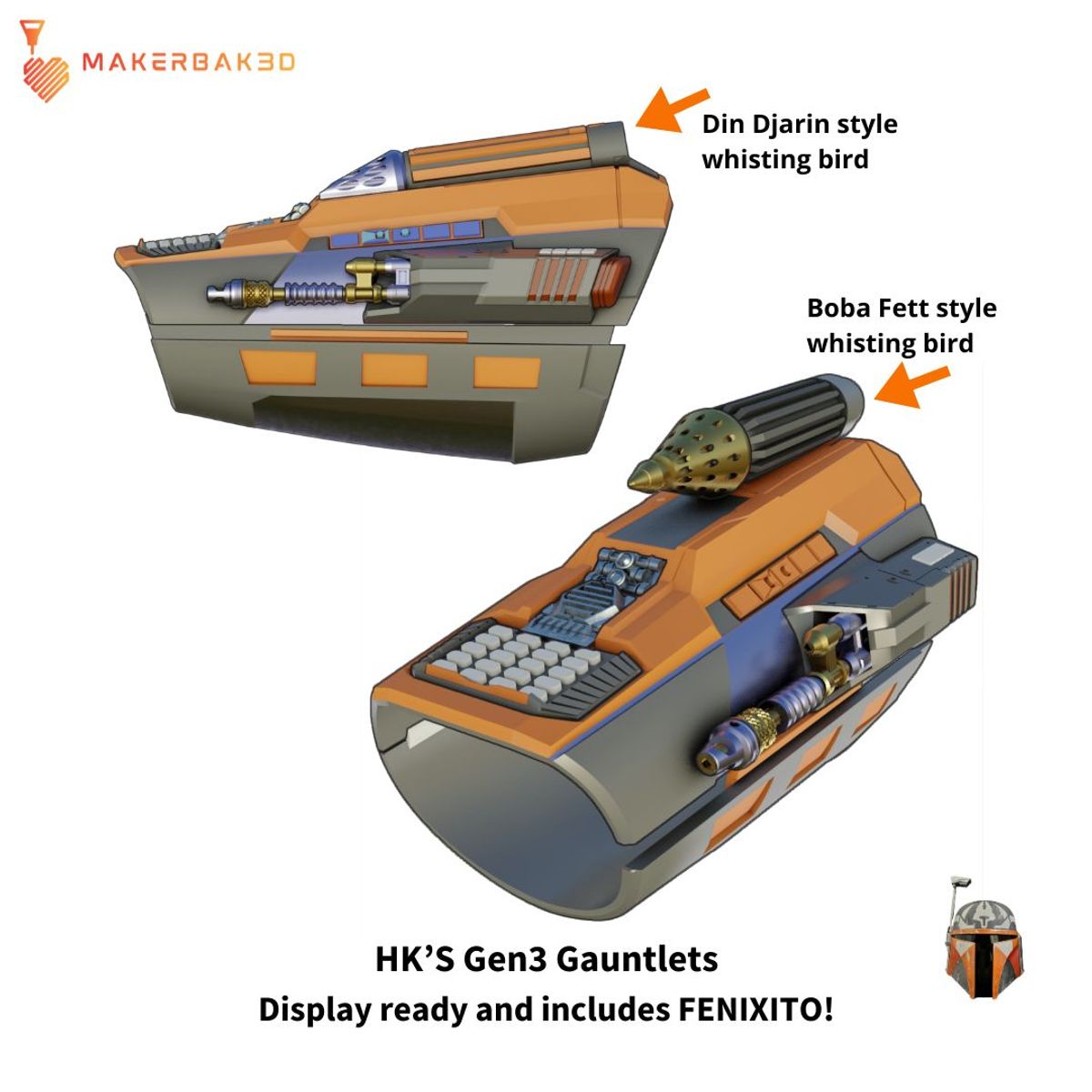 Gen3 Mandalorian Gauntlets | 3D Printable STL File
