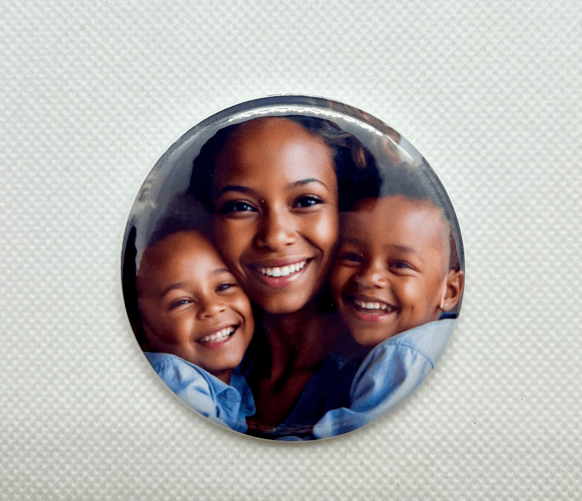 Custom Photo Round Magnet - 5 Pack Handmade with Love