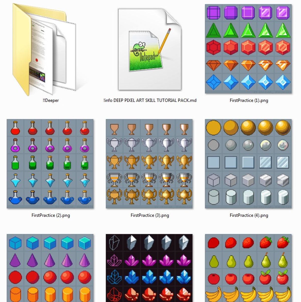 Deep PIXEL ART SKILL TUTORIAL PACK
