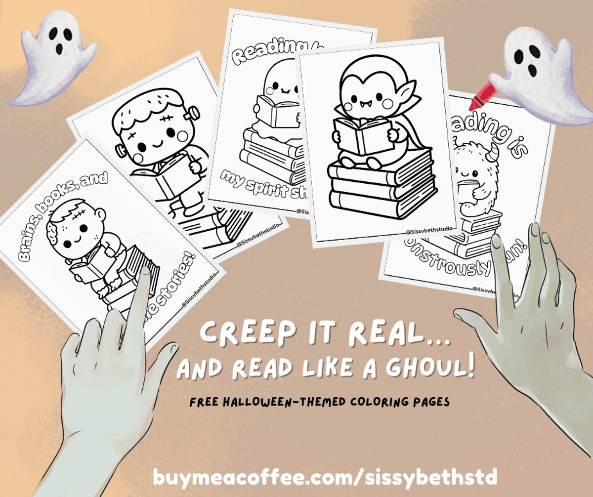 Creep It Real… and Read Like a Ghoul (Halloween Coloring Pages)