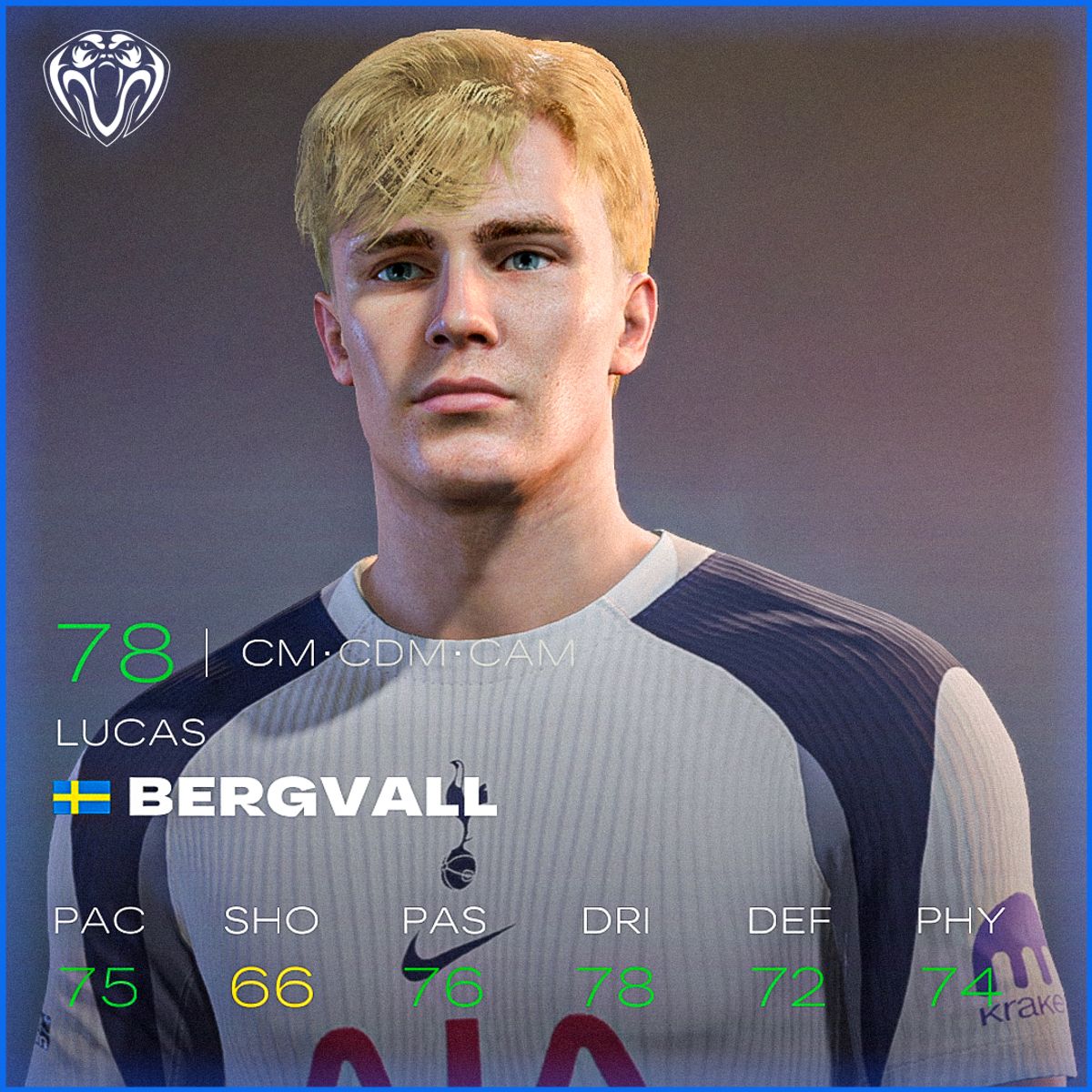 Lucas Bergvall Face For FC26