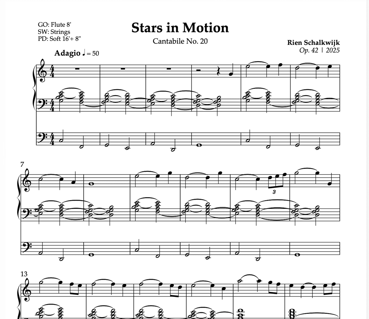 Stars In Motion (Cantabile 20, Op. 42)