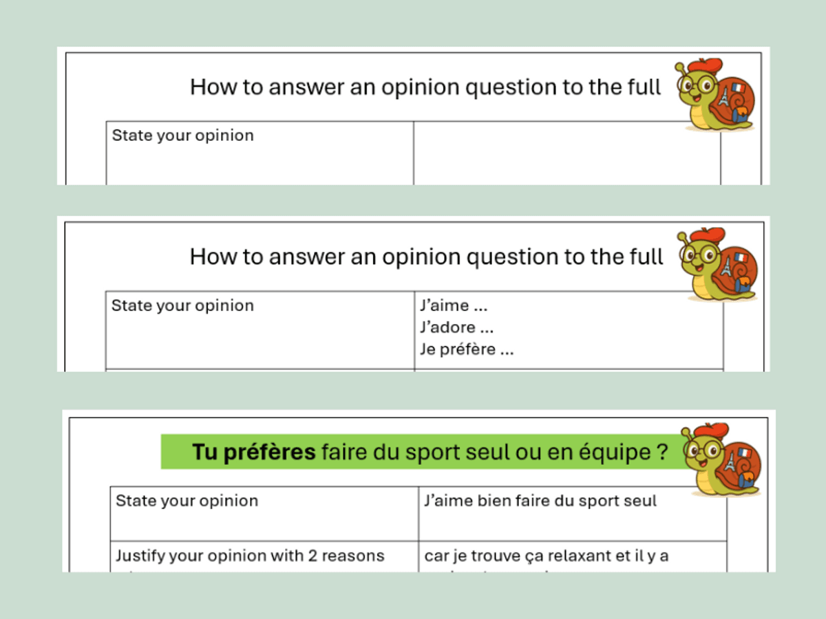 KS4 French GCSE - How to create detailed answers