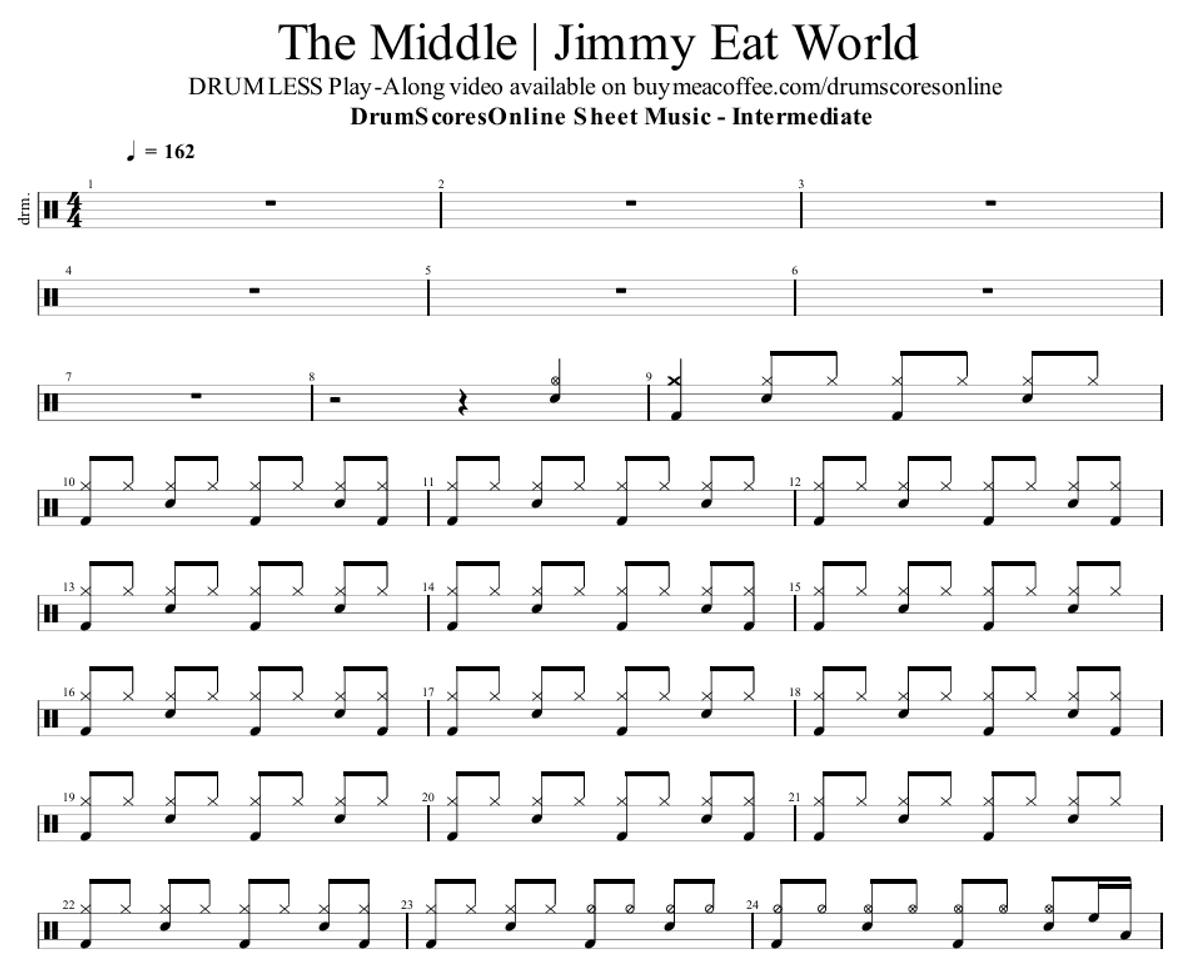 The Middle - Jimmy Eat World | Sheet Music PDF and GP Files