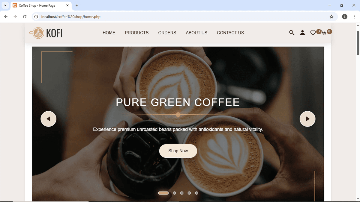 Complete Coffee Shop Website Source Code - Buymeacoffee