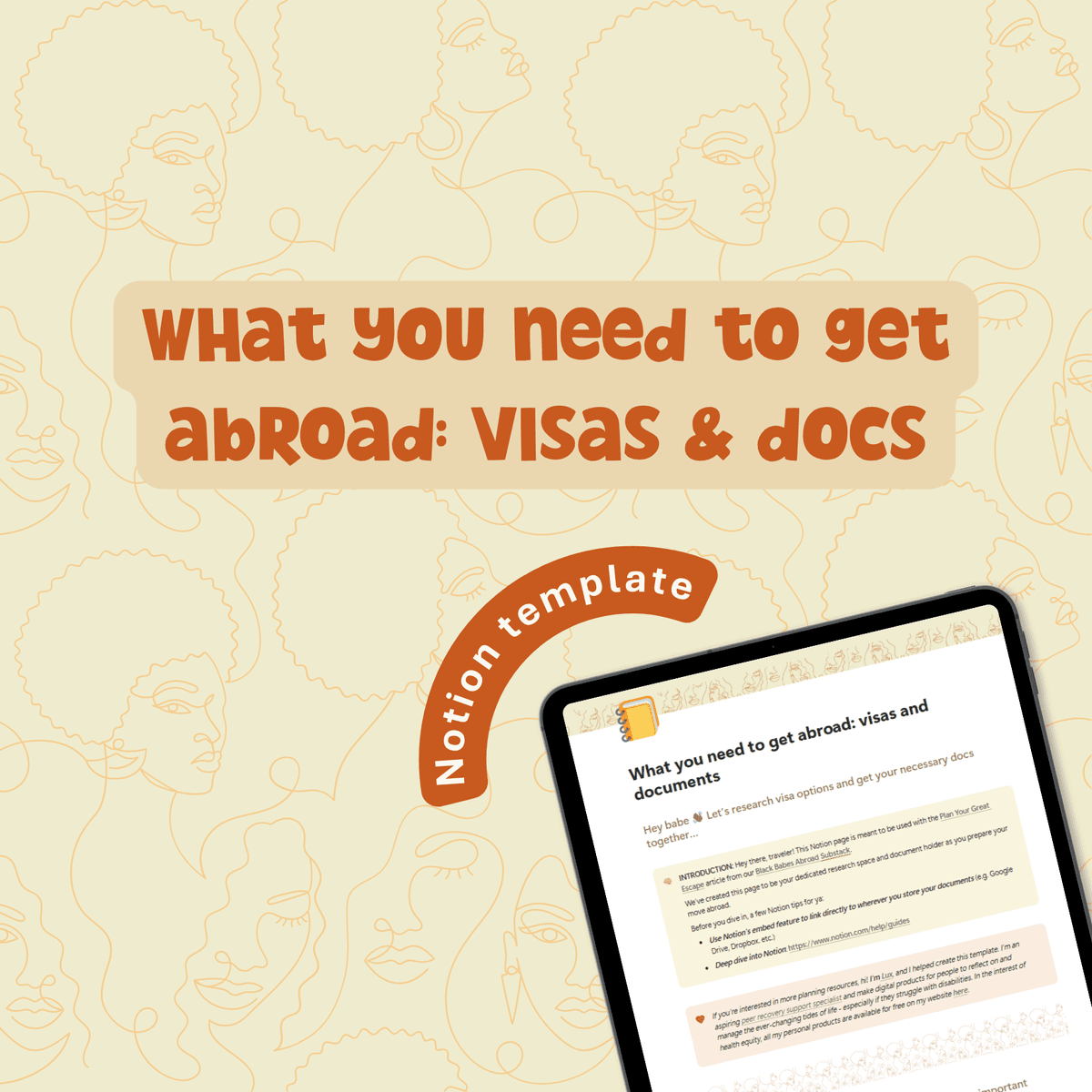 ⚠️Notion template | What you need to get abroad: visas & docs