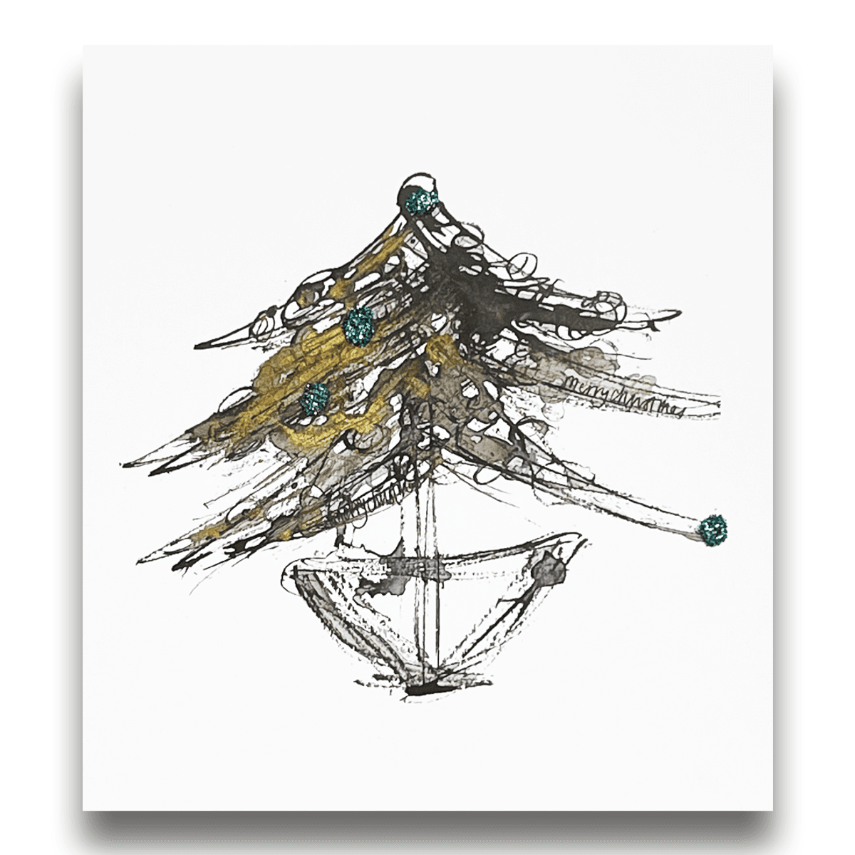 Hand Finished Xmas Card