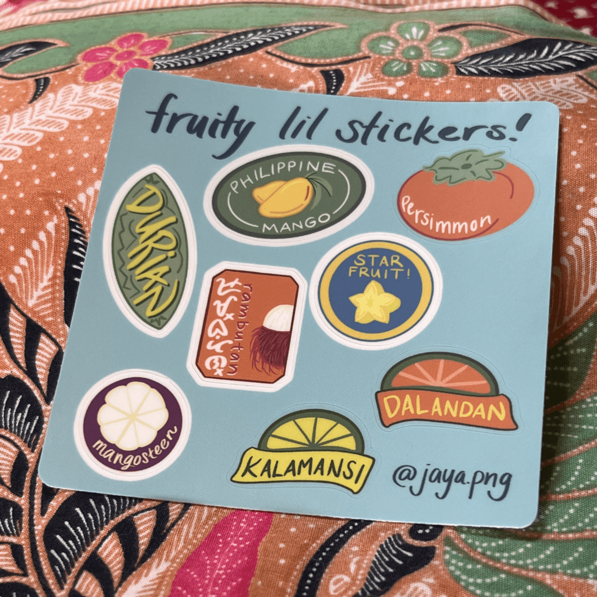Philippine Fruit Sticker Sheet