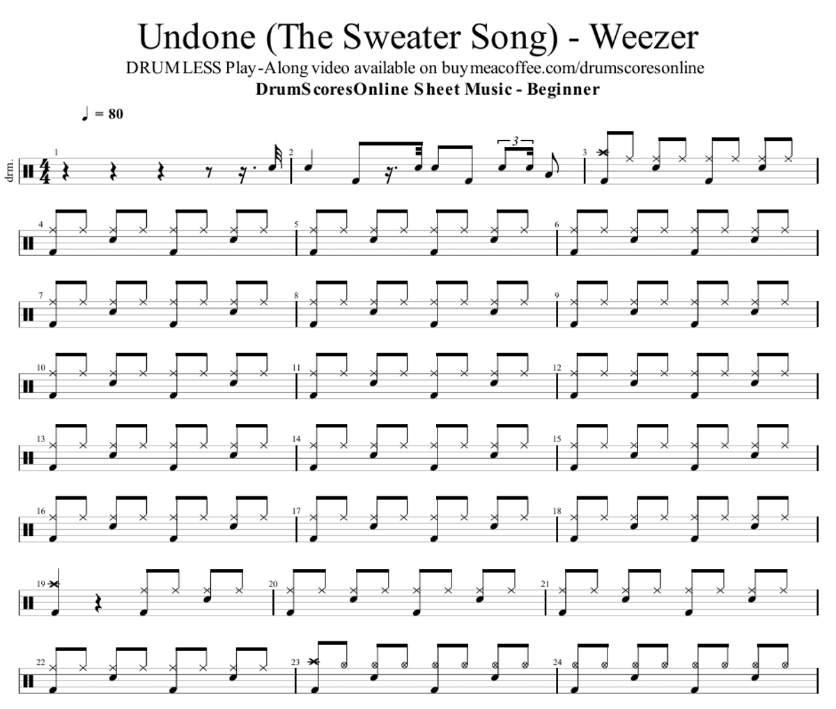 Undone (The Sweater Song) - Weezer | Sheet Music PDF and GP Files