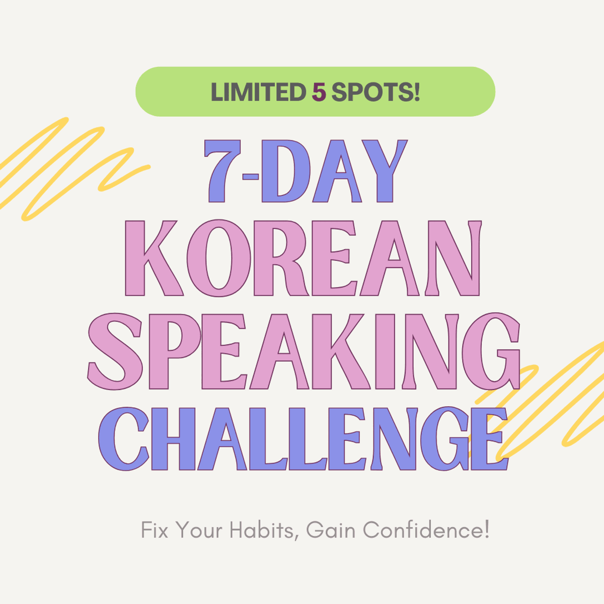 7-Day Conversational Korean Speaking Challenge