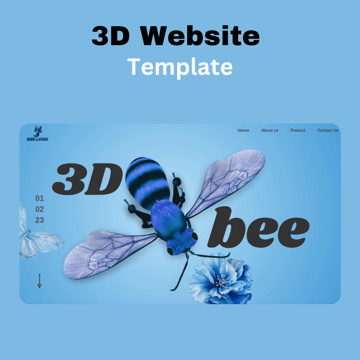 3d model website desing using html css only  | No JavaScript ( With 3d .glb file )