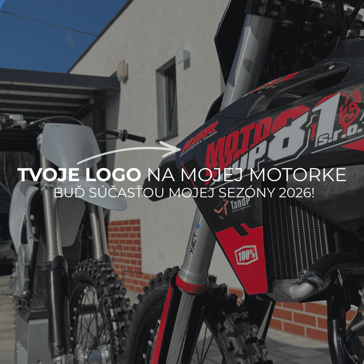 TVOJE LOGO NA MOJEJ MOTORKE – buď súčasťou mojej sezóny 2026