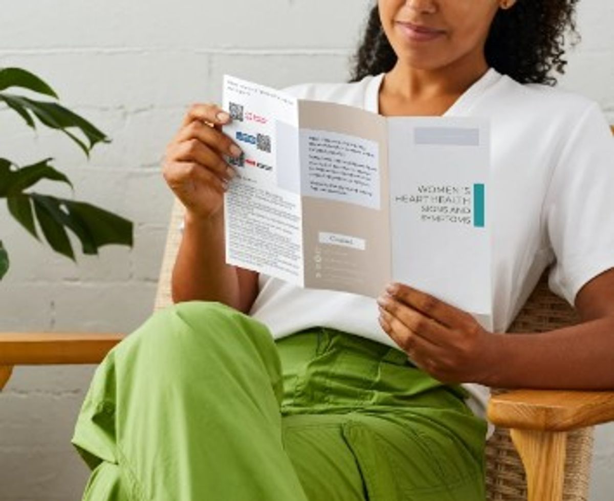 Women's Heart Health: Health Promotion Leaflet (British Eng, UK links, fully editable, A4 trifold)