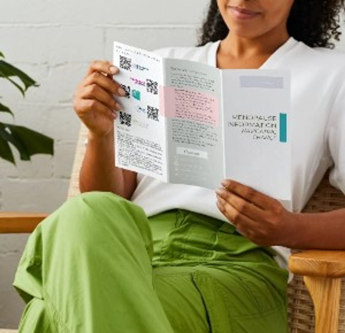 Menopause Health Promotion Leaflet US Content: Fully Customizable Print to A4 Trifold