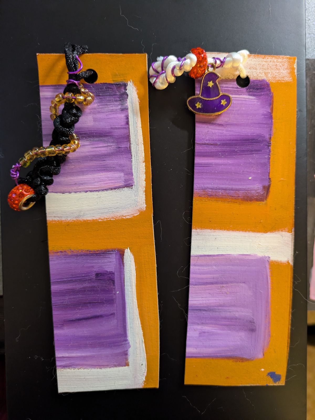 2 Purple & Orange Bookmarks