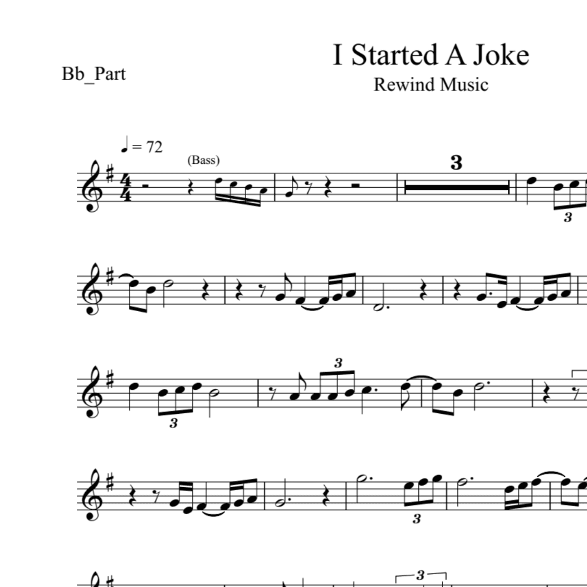 BT0433 I Started A Joke Backing Track and Sheet Music