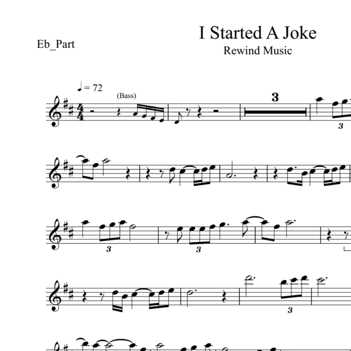 BT0433 I Started A Joke Backing Track and Sheet Music