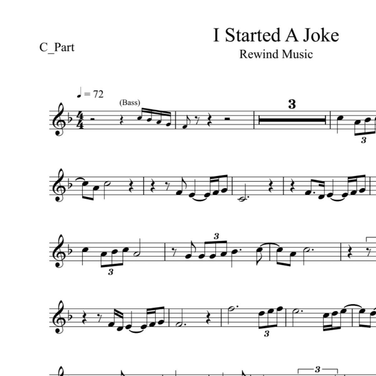 BT0433 I Started A Joke Backing Track and Sheet Music