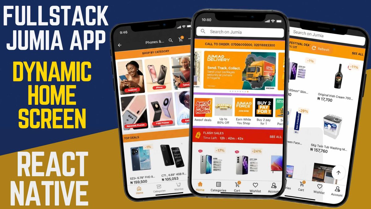 React Native Full Stack Jumia Clone – Building the Dynamic Home Screen ...