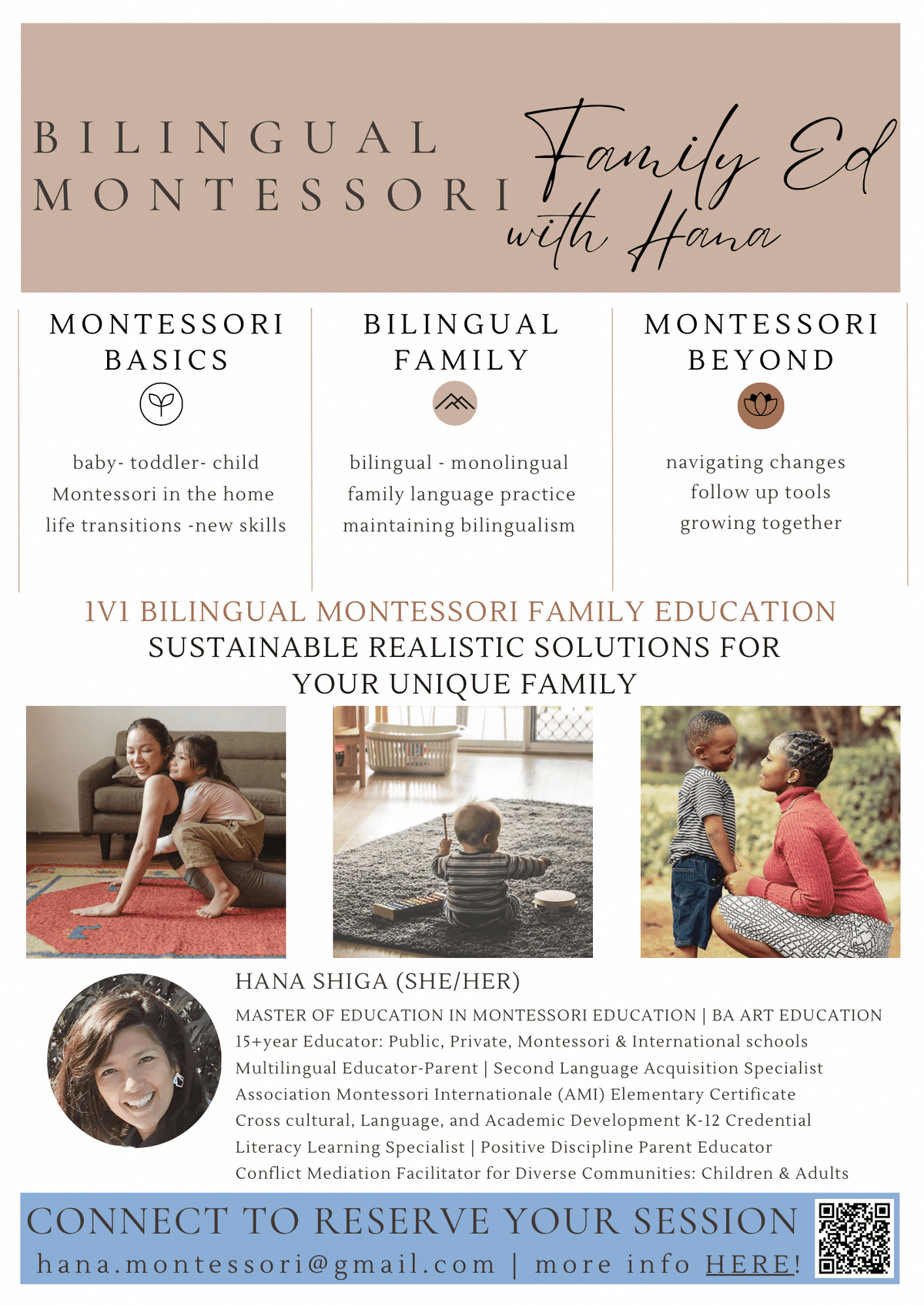 New client offer! 1v1 tailored Global Family Coaching Inclusive Montessori-Bilingual