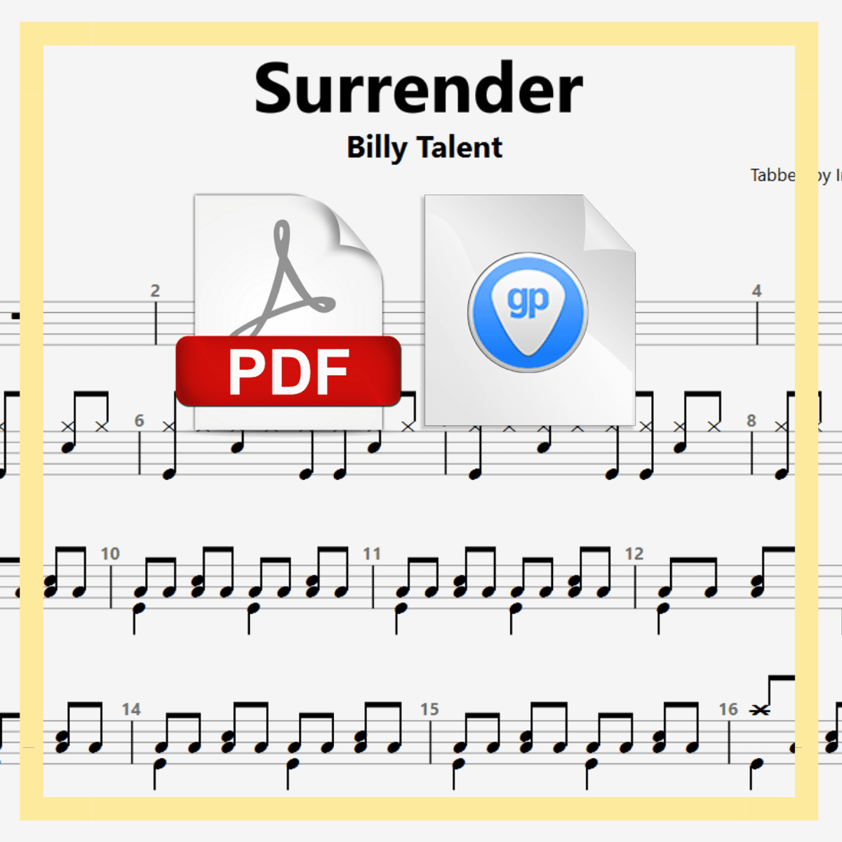 🎶DRUM SHEETS🎶Billy Talent - Surrender