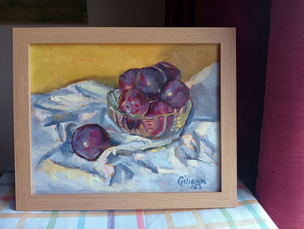 Still life with Plums- Oil painting
