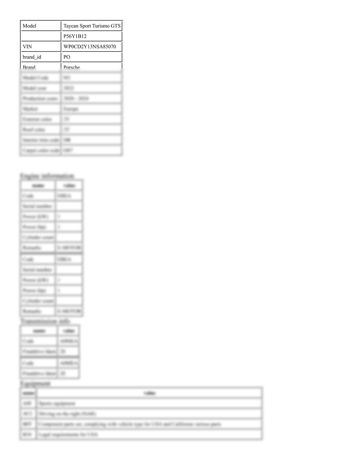 Build Sheet VIN WP0CD2Y13NSA85070